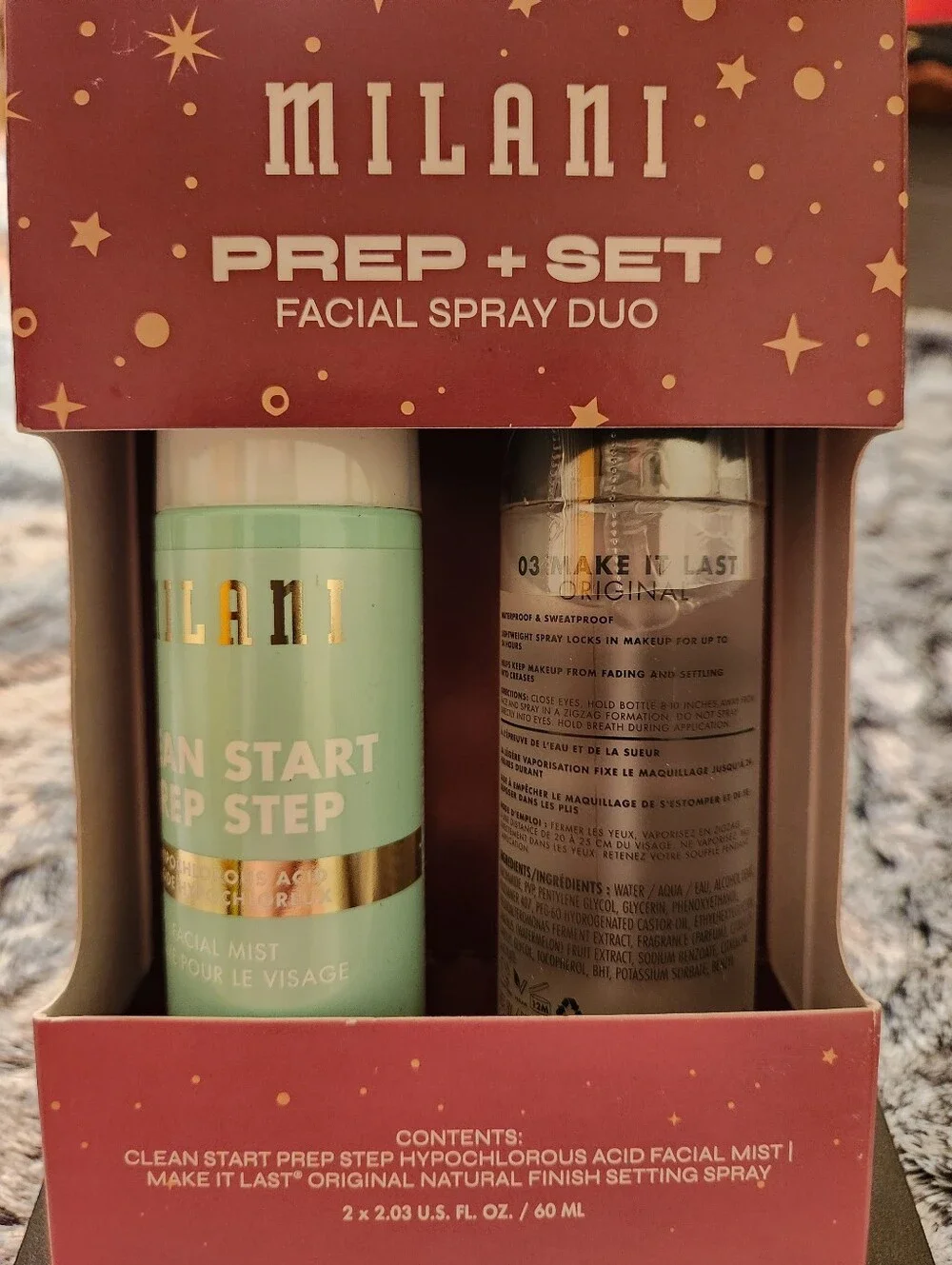 Milani Prep & Set Facial Spray Duo.